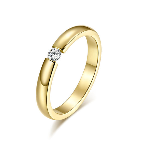Fashion Simple Cute Jewelry Ladies Finger Ring 3MM Superfine Single CZ Diamond Ring for Christmas Gift - Stylishjewelry
