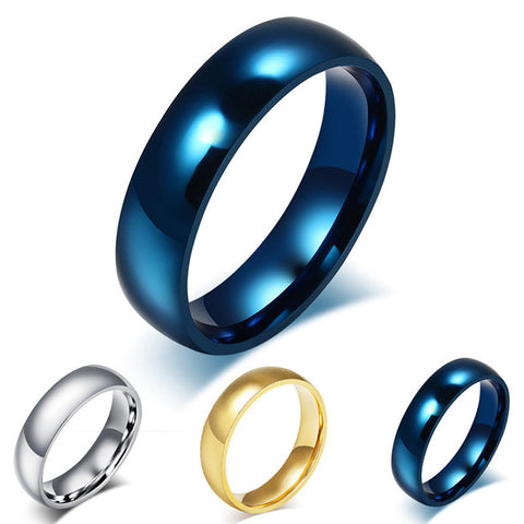 Men's Classic Titanium Steel Ring High Quality Stainless Steel Finger Ring for Wedding Gift 3 Colors Size 4-15 - Stylishjewelry