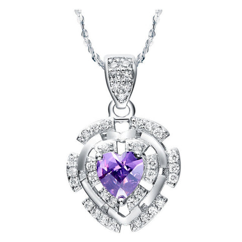 BAMOER Silver Color Imitation Pearl Necklaces & Pendants with Paved Micro AAA Cubic Zircon Women Jewelry YIN027 - Stylishjewelry