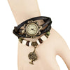 Vintage Leather Quartz Bracelet Watch - Stylishjewelry