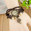 Vintage Leather Quartz Bracelet Watch - Stylishjewelry