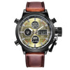 Business Mens Watches Top Brand Luxury	Quartz Sport Military Army LED Watch Analog Stainless Steel Wrist Watch Water Resistant - Stylishjewelry