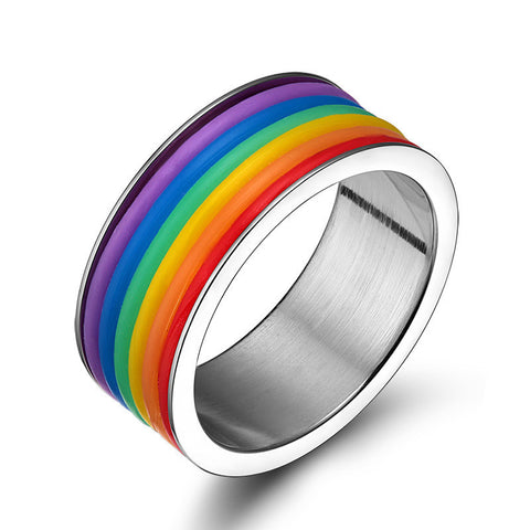 Titanium Steel Rainbow Rings - Stylishjewelry