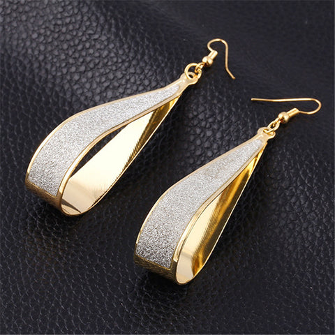 2016 Hot Selling Earings Fashion Jewelry Korean Trend  Rock Club Frosted Water Drop Earrings Jewelry Wedding Earrings - Stylishjewelry