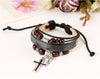 Leather Bracelet with Cross - Stylishjewelry