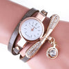 Women Watches Bracelet Watch Ladies Leather Rhinestone Analog Quartz Stainless Steel Wristwatches 9 Colors Watch Female ZHOU - Stylishjewelry