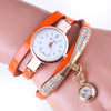 Women Watches Bracelet Watch Ladies Leather Rhinestone Analog Quartz Stainless Steel Wristwatches 9 Colors Watch Female ZHOU - Stylishjewelry