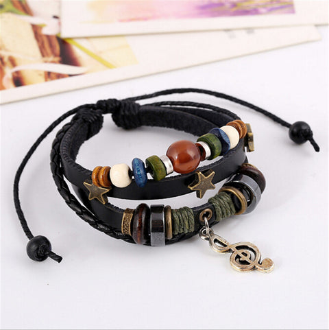 Punk Style Leather Bracelet - Stylishjewelry