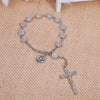 DoreenBeads 2017 New Women Beaded Bracelet Prayer Rosary Beads Bracelets Cross Jesus Pendants 18cm-21cm long 1 Piece Summer Chic - Stylishjewelry