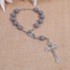 DoreenBeads 2017 New Women Beaded Bracelet Prayer Rosary Beads Bracelets Cross Jesus Pendants 18cm-21cm long 1 Piece Summer Chic - Stylishjewelry