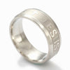 High quality large size 8mm 316 Titanium Steel 14KGP jesus cross Letter bible wedding band ring men women - Stylishjewelry